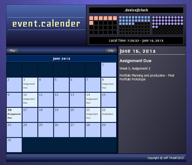 event calender Example Page